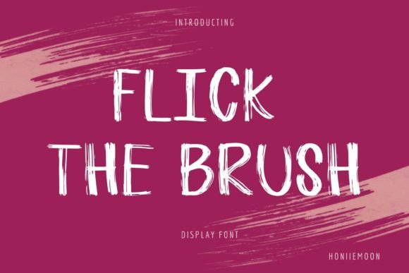 Flick the Brush: A Playful Display Typeface for Modern Editorial Design