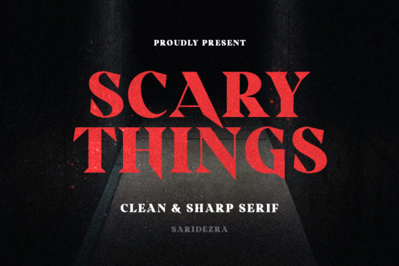 Scary Things: A Sharp Serif Font for Thriller Brand Experiences