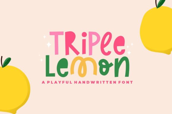 Triple Lemon: A Creative Display Font for Small Business Branding