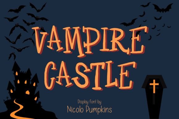 Vampire Castle: A Spooky Script Font for Editorial Halloween Design